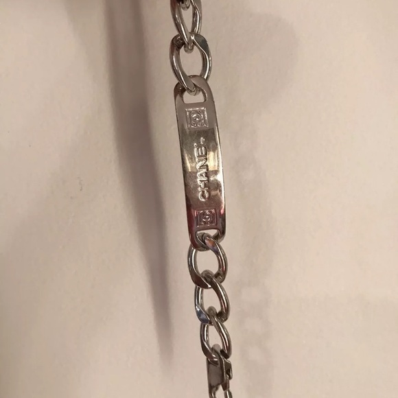 Chanel Silver Bracelet Monogram Name Plate - Picture 2 of 3